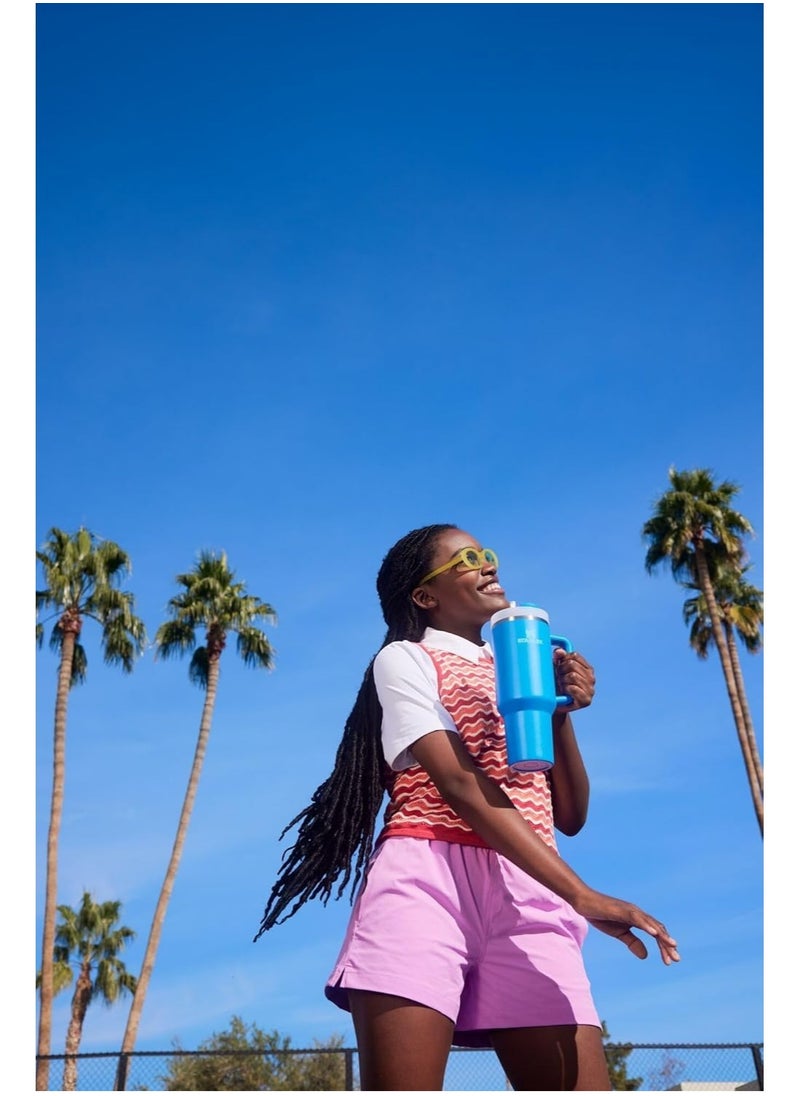 Stanley - Stanley Quencher H2.0 Tumbler with Handle and Straw 40 oz | Flowstate 3-Position Lid | Cup Holder Compatible for Travel | Insulated Stainless Steel Cup | BPA-Free | Blue - Image 1