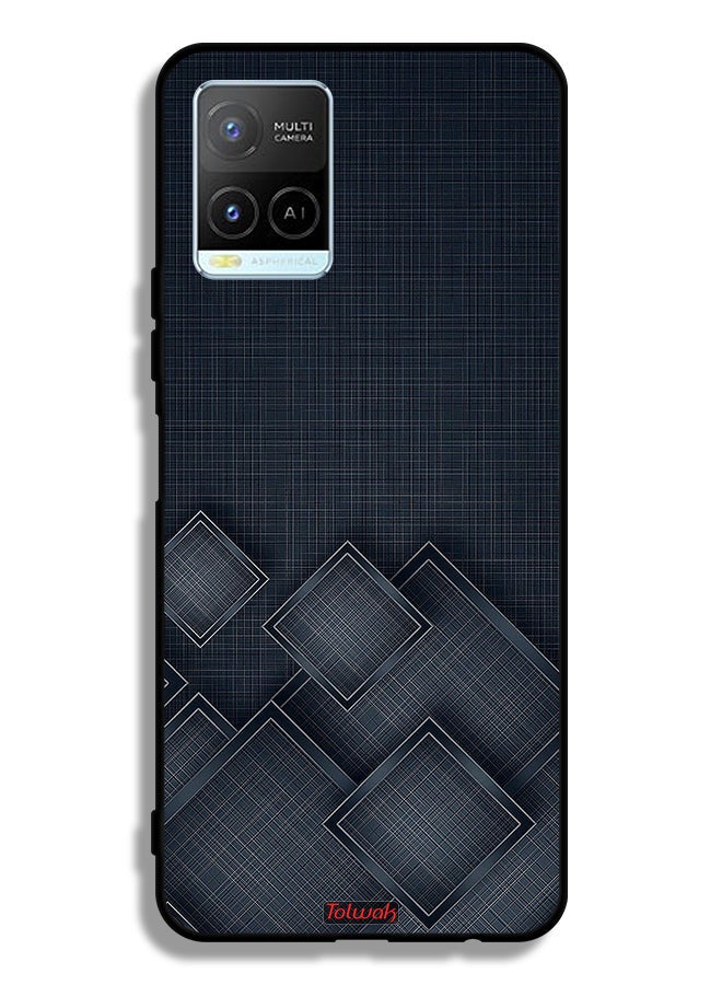 Tolwak Vivo Y21 Protective Case Cover Squares Pattern On Cloth - Image 2