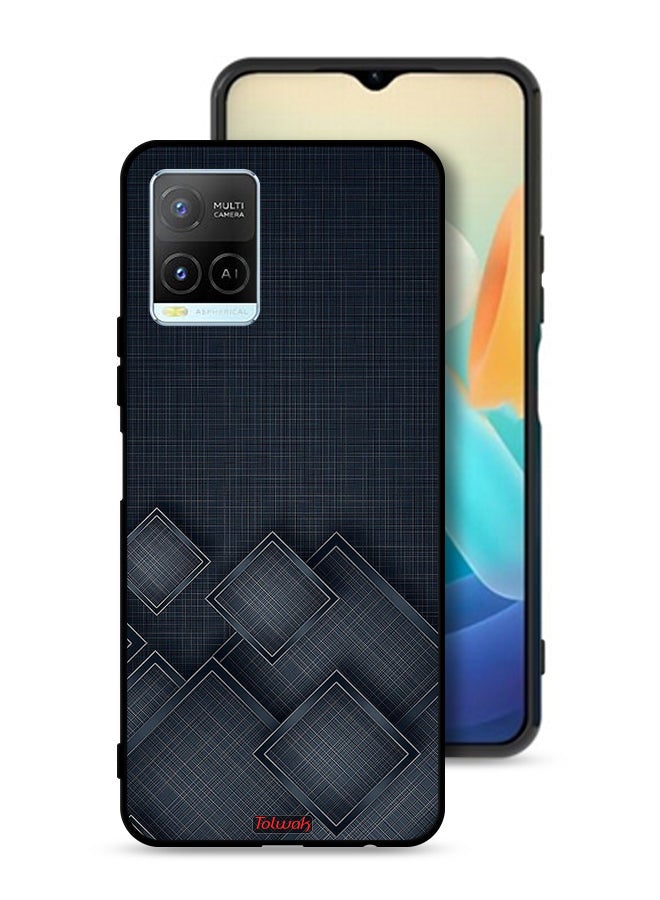 Tolwak Vivo Y21 Protective Case Cover Squares Pattern On Cloth - Image 1
