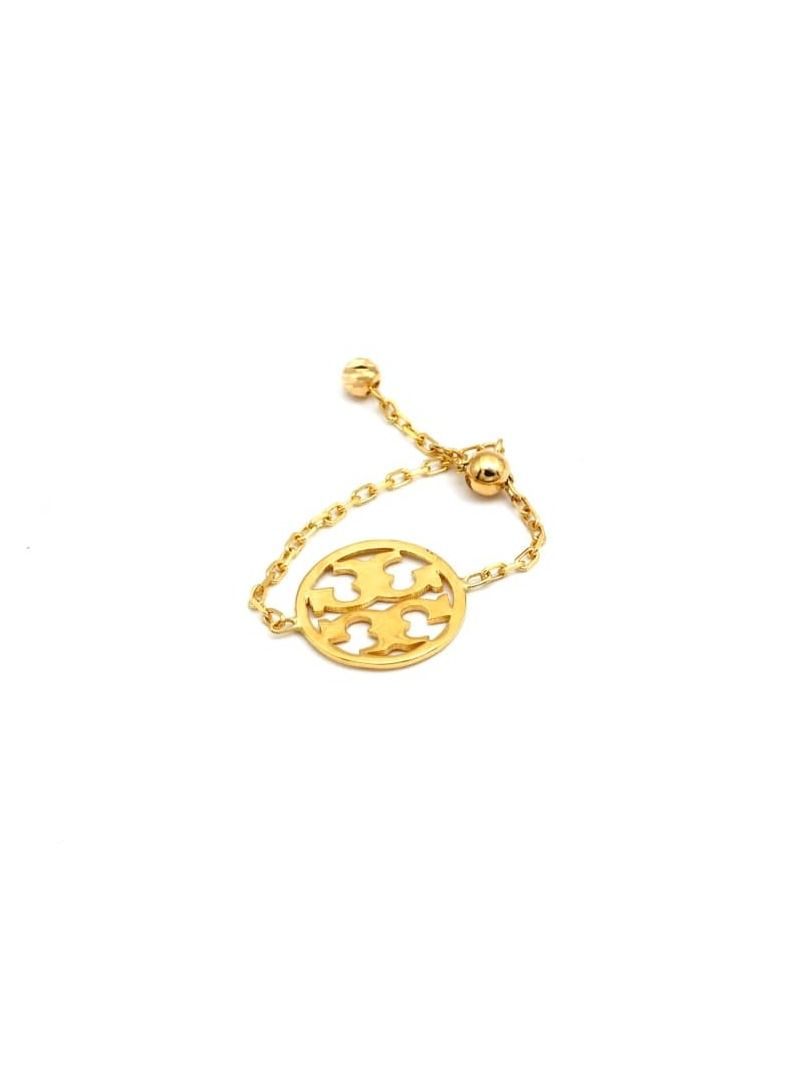 Gold Zone Real Gold Wheel Drop Chain Adjustable Size Ring - Image 4