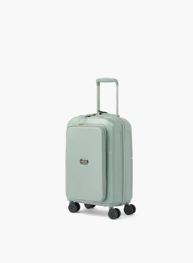 Wave Solid Hardcase Luggage Trolley With Retractable Handle - 20 Inches Cabin Bag