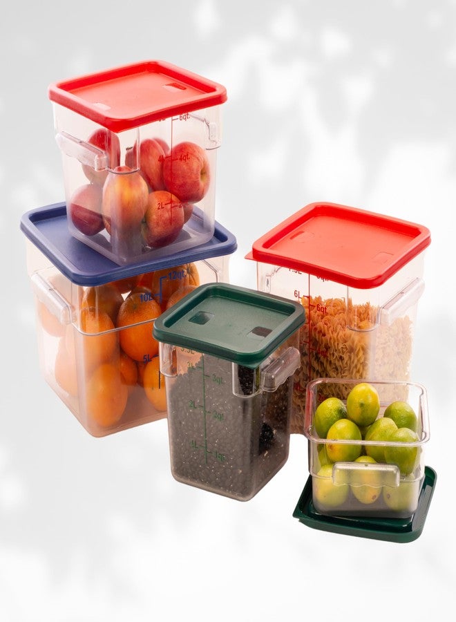 FSE FC12C Food Container, 12 Quart, Polycarbonate, Square, Reusable, Clear, NSF (LID SOLD SEPARATELY) - Image 5