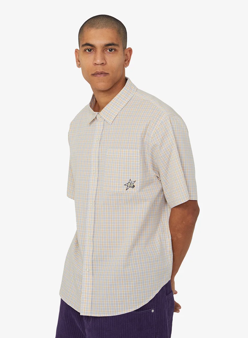هاف H STAR SS PLAID SHIRT