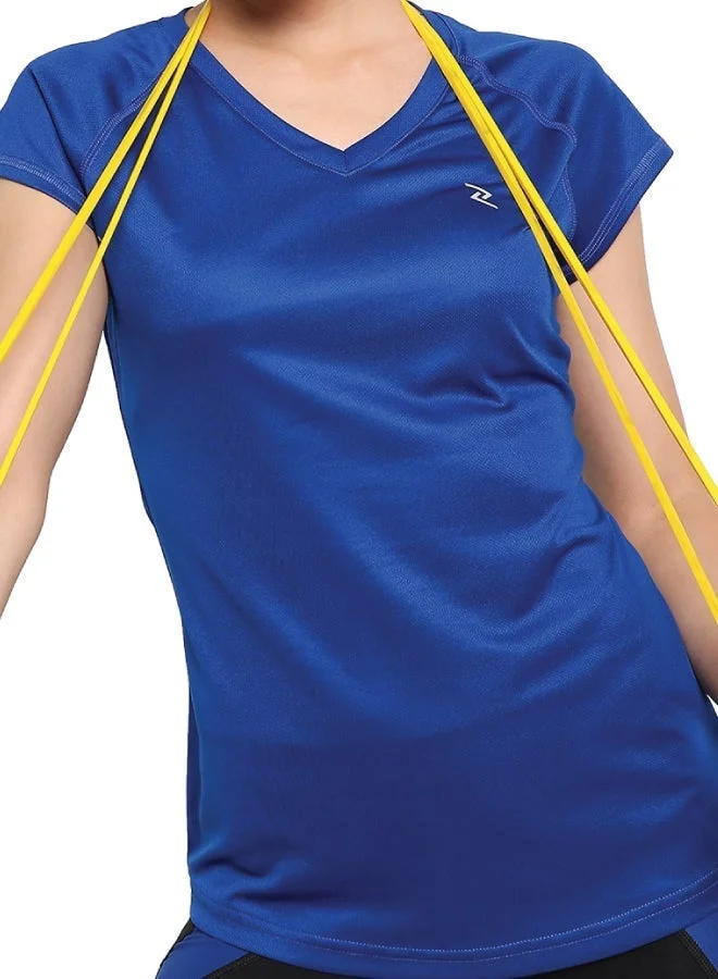 زيسي تي شيرت نسائي برقبة على شكل حرف  وأكمام قصيرة