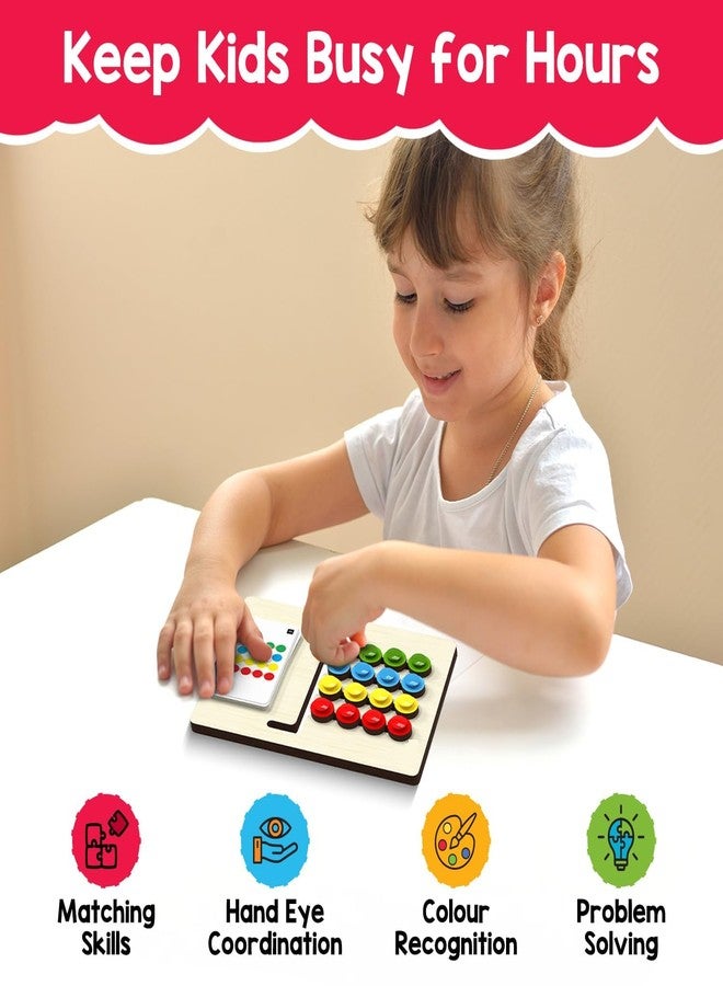 JBM Enterprises Baby Kids Montessori Slide Puzzle | Color & Pattern Matching Learning Toys for Kids 3-8 Years | Preschool Educational Activity Toy for 3,4,5,6,7,8 | Toys for 6-Year-Old Boy (Modern) - Image 4