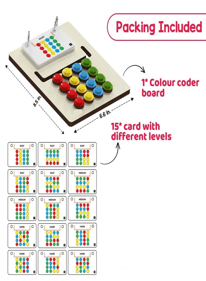 JBM Enterprises Baby Kids Montessori Slide Puzzle | Color & Pattern Matching Learning Toys for Kids 3-8 Years | Preschool Educational Activity Toy for 3,4,5,6,7,8 | Toys for 6-Year-Old Boy (Modern) - Image 2