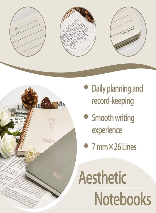 Prelady Notebook for Women, 2 Pack Spiral Notebooks - Aesthetic College Ruled Notebook, Journaling Notebooks for Writing, Bible Journal, Office Supplies for Women, Prayer Journal for Women, Perfect Notebooks for School and Work - Image 5
