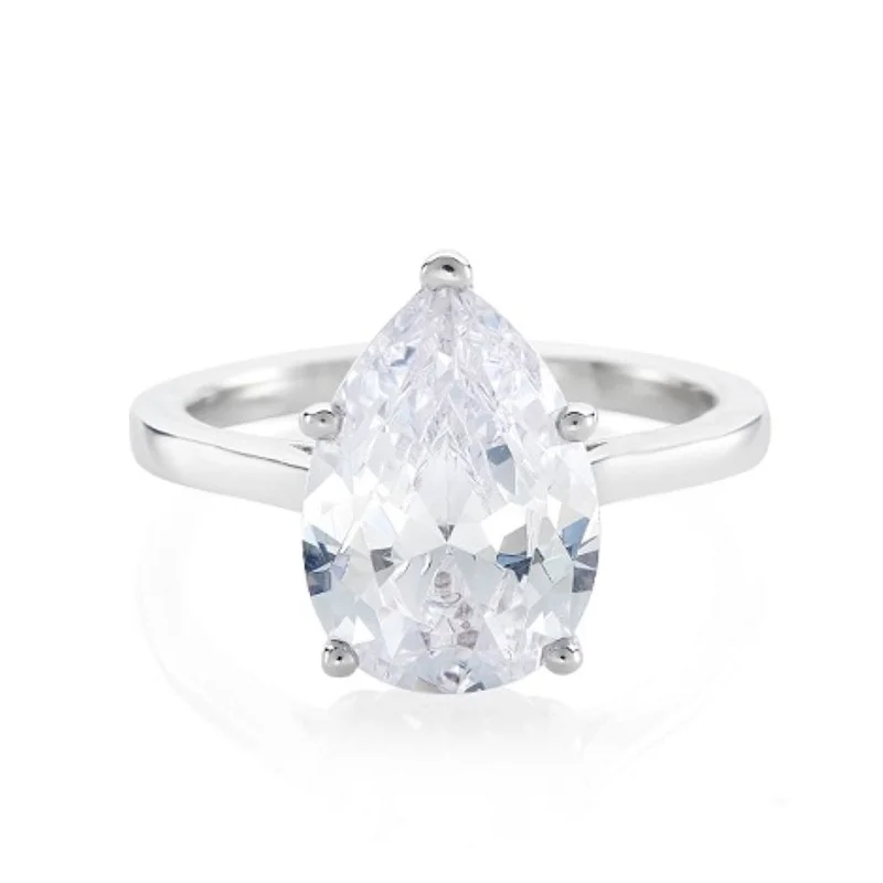 BUCKLEY LONDON THE CARAT COLLECTION - PEAR SOLITAIRE RING