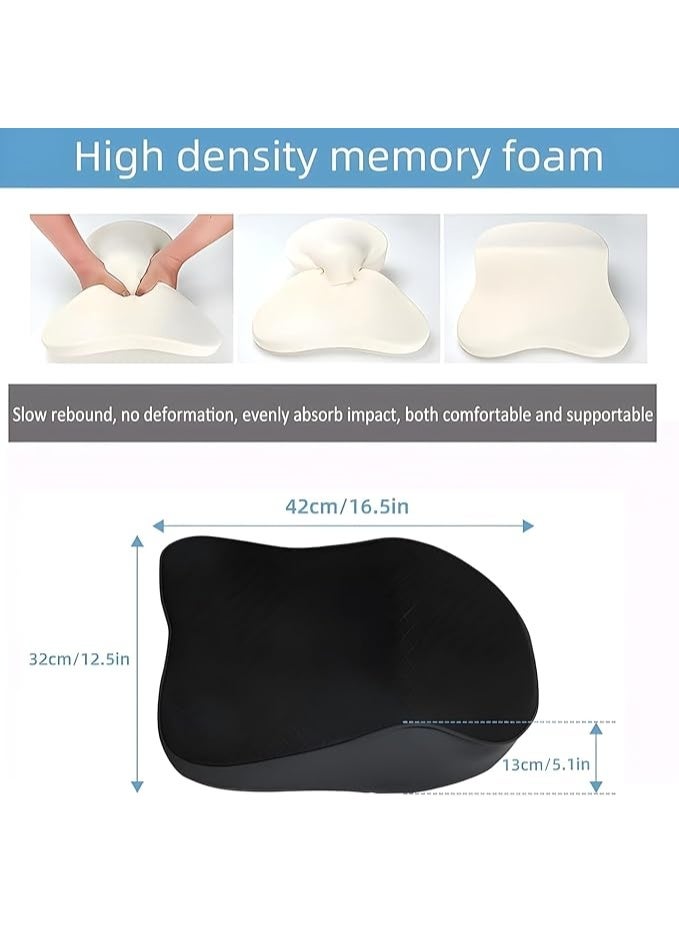 Car Seat Headrest Pillow, Memory Foam Neck Support Cushion with Breathable Cover - Image 4