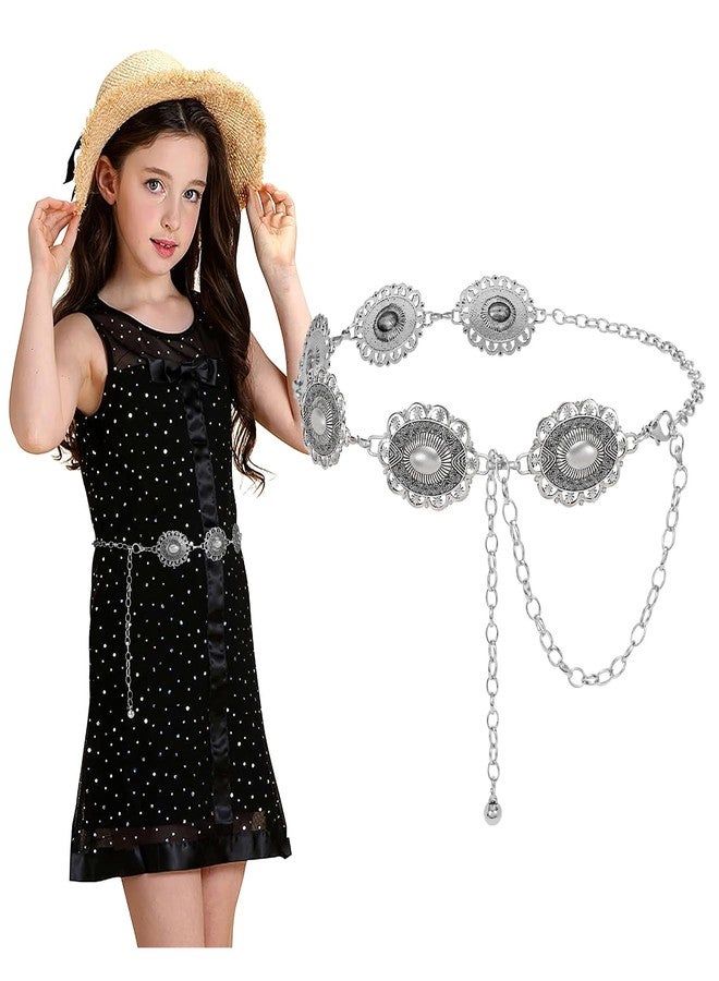 WOWOGO Kids Metal Waist Chain Belt Fashion Cute Western Link Belt Chain for Girls Dress Skirts - Image 1