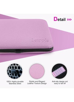 Leipple Manicure Set Professional Pedicure Kit Nail Clippers Kit - 18 pcs Nail Care Tools - Grooming Kit with Luxurious Upgraded Travel Case (Purple)  - Image 5