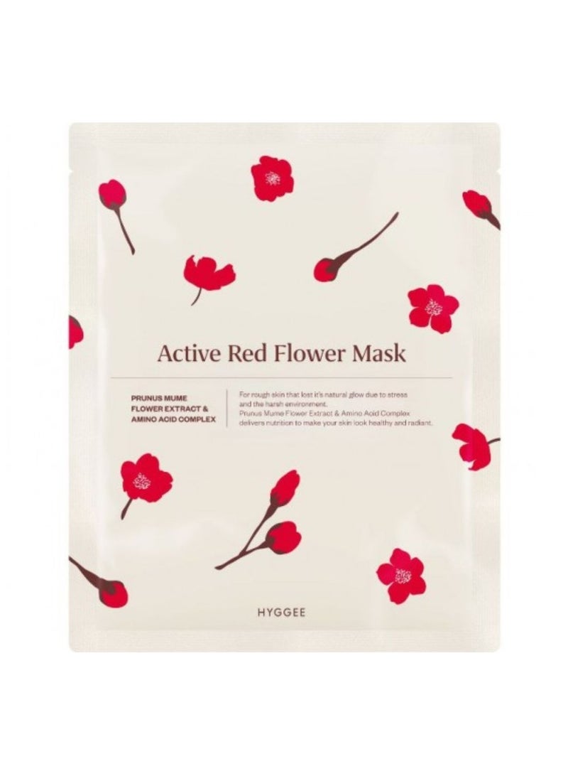 Hyggee Active Red Flower Mask for All Skin Types 1un - Image 1