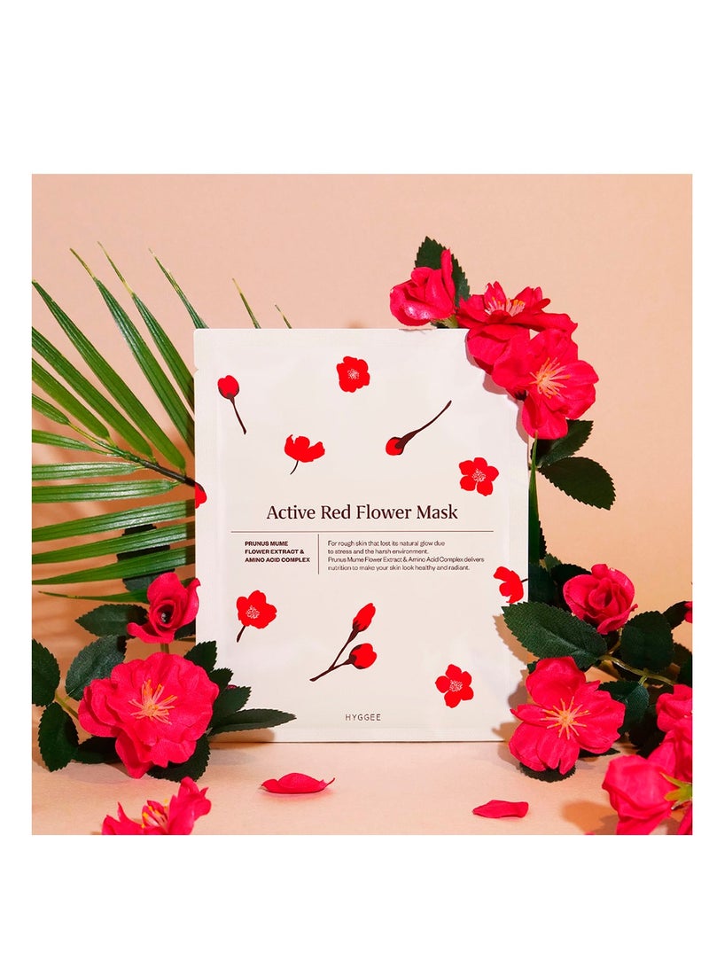 Hyggee Active Red Flower Mask for All Skin Types 1un - Image 2