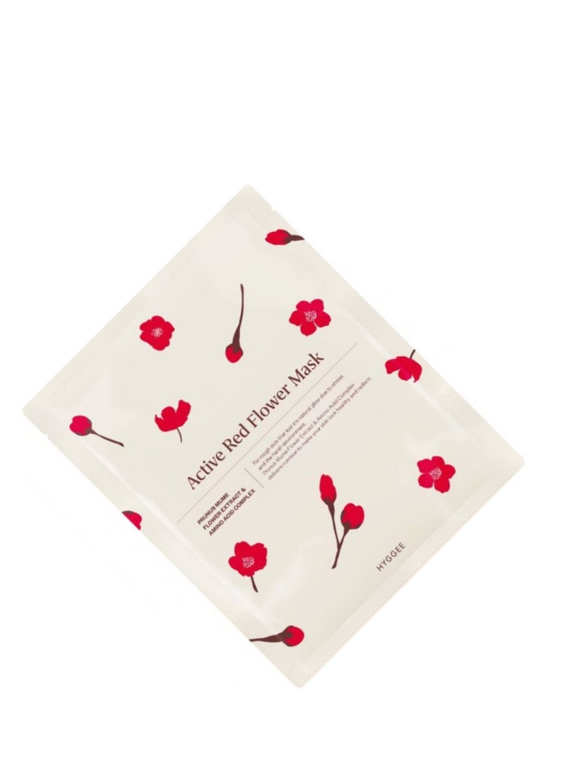 Hyggee Active Red Flower Mask for All Skin Types 1un - Image 3