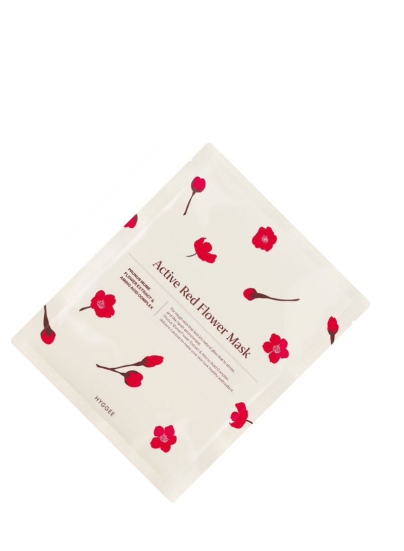 Hyggee Active Red Flower Mask for All Skin Types 1un - Image 4