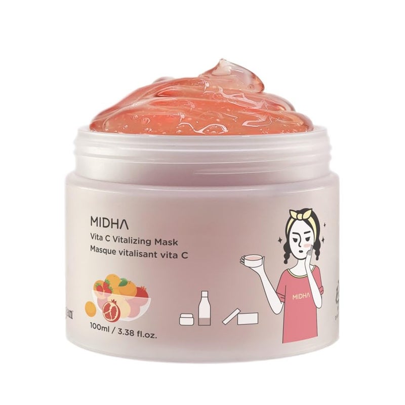 MIDHA Vita C Vitalizing Mask Facial Washoff mask with Vitamin C and red fruits nutrition vegan