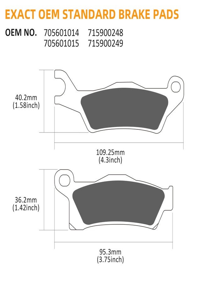 JAVIK Front & Rear Brake Pads Sintered for Can Am Outlander 450 500 570 650 800 850 1000 (3 Sets) - Image 5