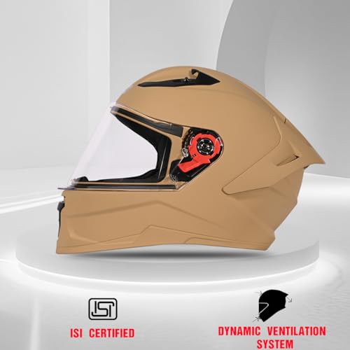 Studds Raider Super ISI Certified Full Face Helmet for Men and Women with Spoiler and Clear Visor (MATT Gun Grey - M) - Image 2
