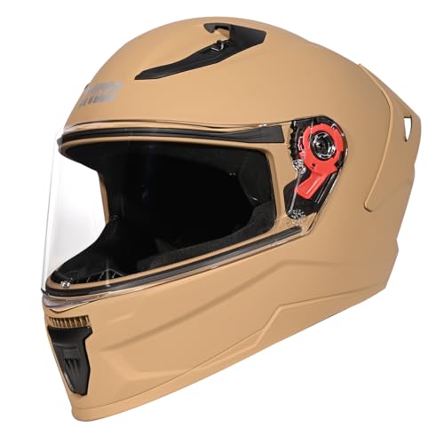 Studds Raider Super ISI Certified Full Face Helmet for Men and Women with Spoiler and Clear Visor (MATT Gun Grey - M) - Image 1