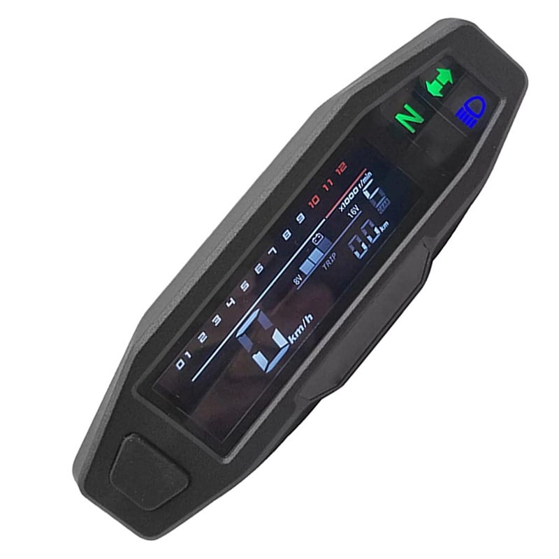 عداد دراجات نارية عالمي رقمي مع شاشة LCD لقياس السرعة وعداد المسافات وعداد الدورات ومستشعر مستوى الوقود - Image 2