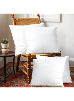 Rest Bedding Throw Pillows Insert Cushion Filler Outer Cover Non Woven Hollowfiber Filling 850 Gm Ultra Soft Fiber Size 65X65Cm , 25X25Inch Cushion Inserts Home Decor White (Pack Of 4)  - Image 1