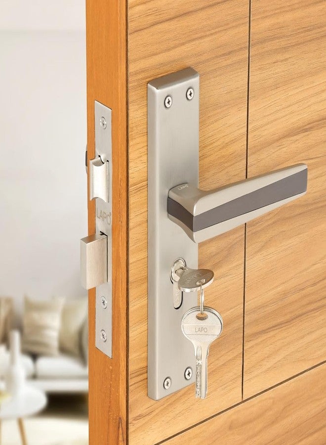 LAPO Entry Door Mortise Lock Set | 45x45mm Lock Body | 60mm Cylinder | Reversible Door Fit Design | Compatible with 30-50mm Thickness | 3 Brass Keys | Matt Finish | 3 Years Warranty | CY-305 - Image 1
