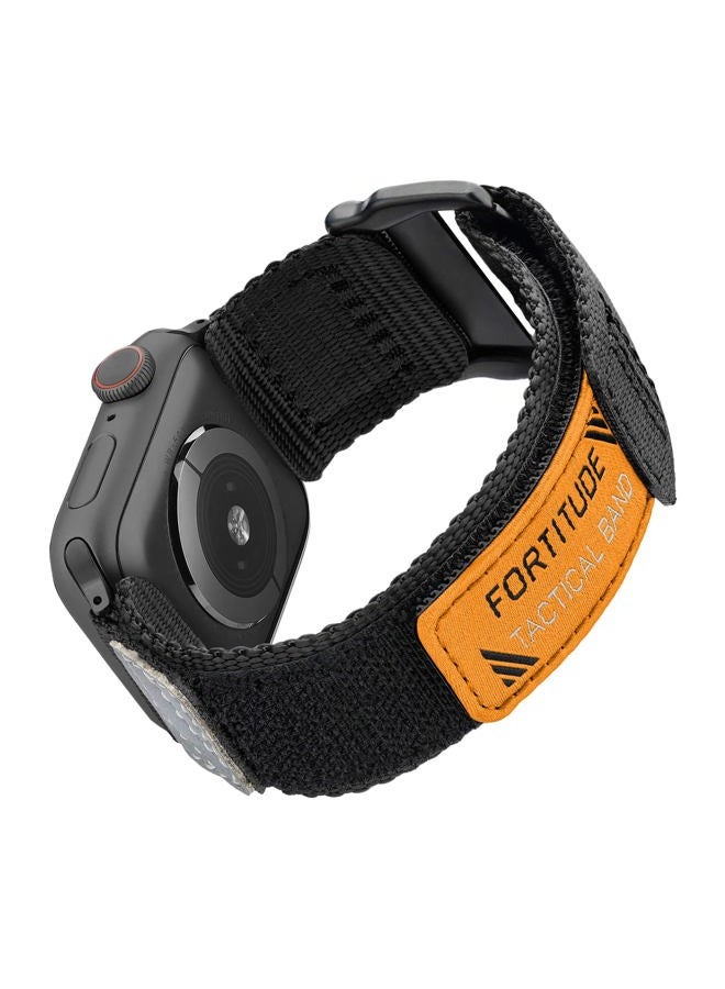 Ritche Nylon Rugged Apple Watch Band Compatible with Apple Ultra Watch Band Apple Watch 38mm 40mm 41mm, Adjustable Tactical IWatch Band Men for Series 8/7/6/5/4/3/2/1 SE Black - Image 1