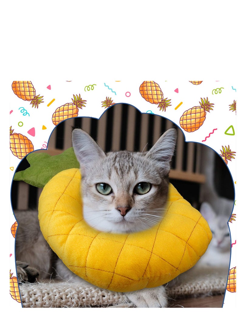 KASTWAVE 4 Pieces Cat Recovery Collar Cute Cat Neck Cone Cat Elizabeth Padded E-Collar Anti-bite Lick Dog Collar with Smooth Texture for Kitten and Cat - Image 3