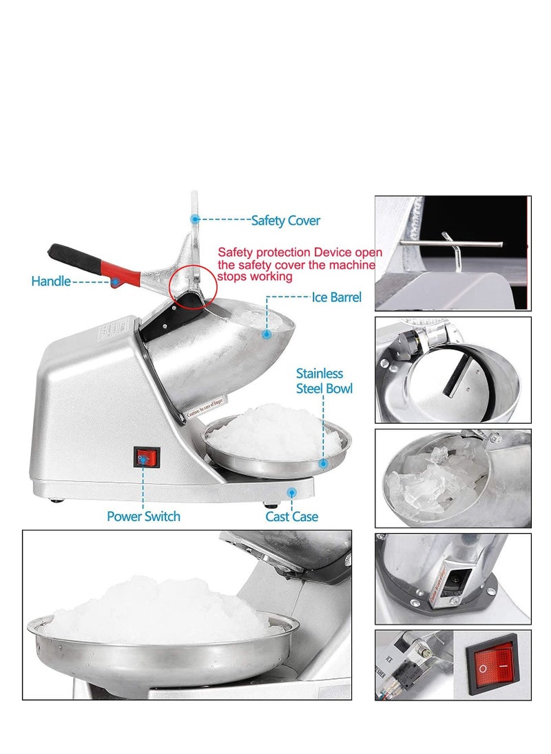 ELIKLIV - Electric Ice Shaver Machine Shaved Ice Maker Snow Cone Maker for Home and Commercial Use Party Gathering - Image 1