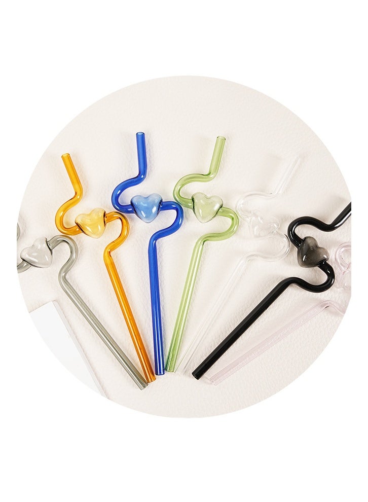 هومستر انحناء شكل زجاج القش مجموعة 2 قطعة ، صحية وصديقة للبيئة ، مناسبة للشرب اليومي ، الخبز المقاوم ، العصير - Image 3