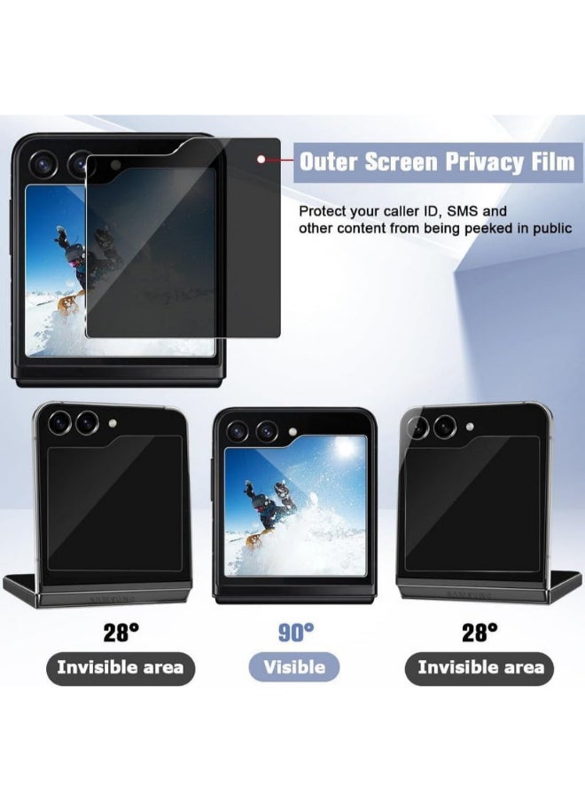 Protect PROTECT Privacy Screen Protector for Samsung Z Flip 6 | 9H Matte Tempered Glass, Anti-Scratch, Black  - Image 3