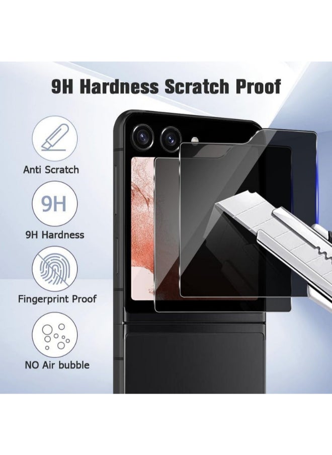 Protect PROTECT Privacy Screen Protector for Samsung Z Flip 6 | 9H Matte Tempered Glass, Anti-Scratch, Black  - Image 2