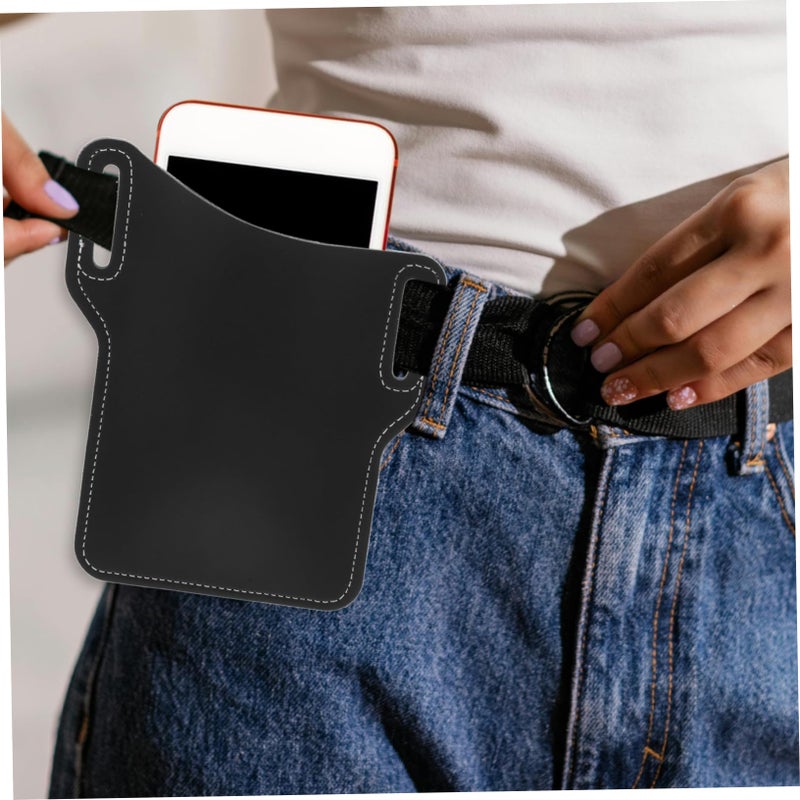 Vintage Phone Waist Pouch Multifunctional Sports Belt Holder Durable Pu Leather Design - Image 5