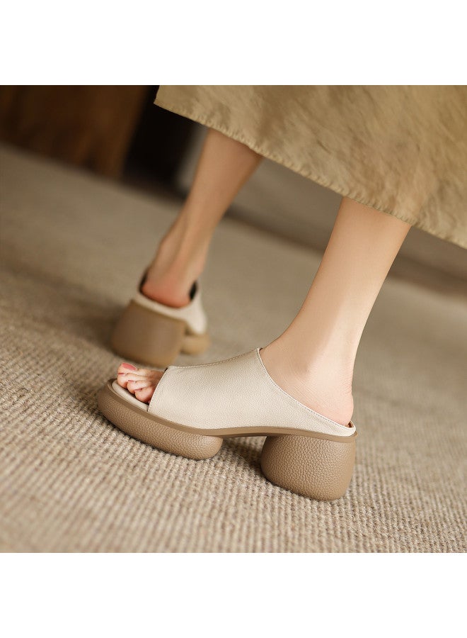 Amo Minimalist Strappy Sandals For Women - 2025 New Collection, Elegant & Comfortable Platform Slides With Easy Slip-on Design For A Slimming Effect - Image 3