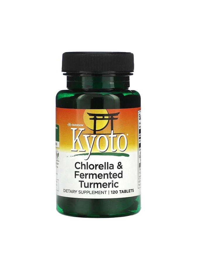 SWANSON كيوتو، كلوريلا وكركم مخمر، 120 قرص