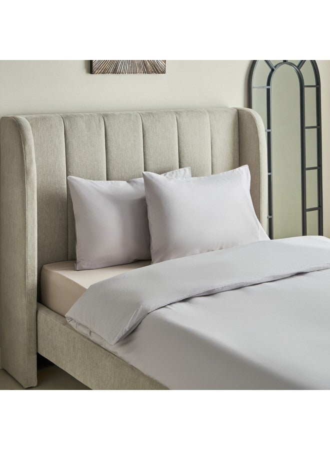 Home Box Purely-Percale 3-Piece 300TC Percale Twin Duvet Quilt Cover Set 150 x 220 cm - Image 2