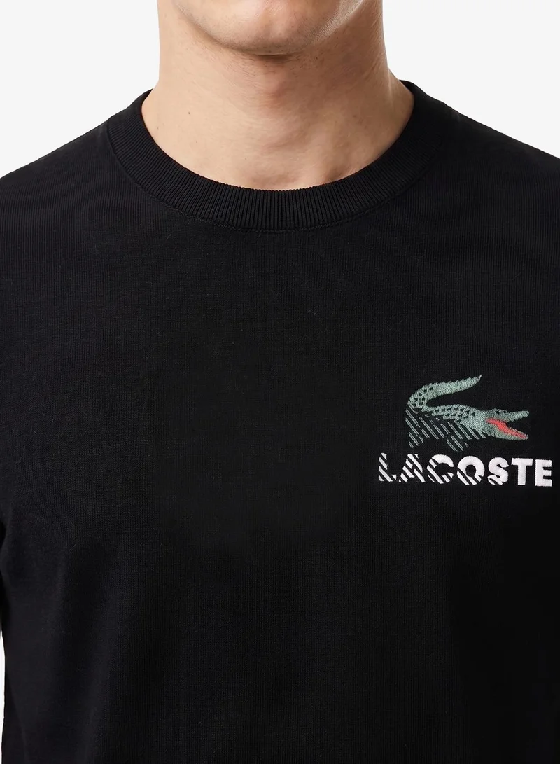 لاكوست Regular Fit Printed Cotton T-Shirt