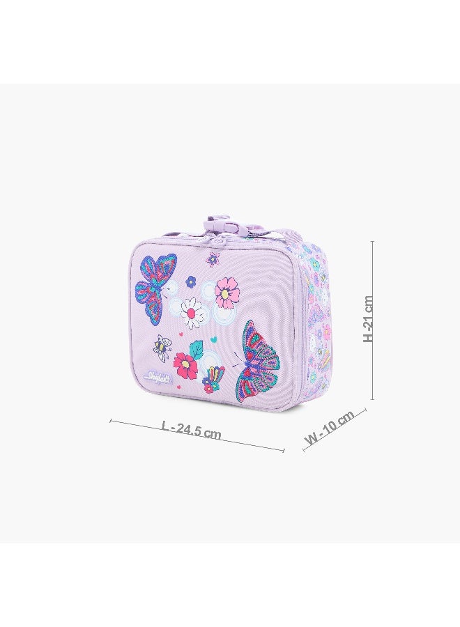 Skylar Printed Lunch Bag for Girls - Purple - Image 2