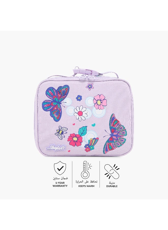 Skylar Printed Lunch Bag for Girls - Purple - Image 4