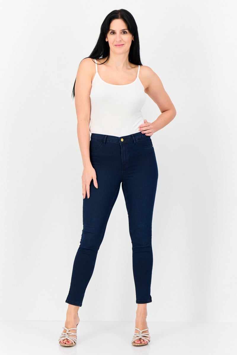 ONLY Jdy By Only Women Skinny Fit Solid Stretchable Jeans, Navy  - Image 4