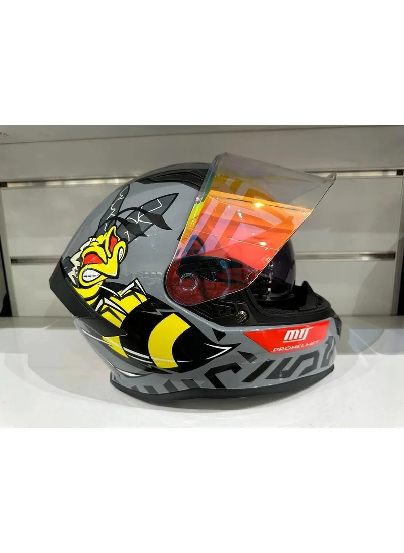 MTS Helmet Pro 910 Bee Gray with Sunglasses