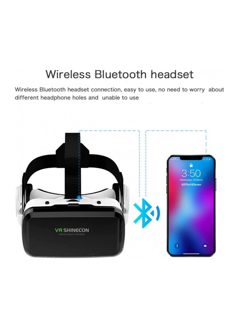 Shinecon Virtual Reality Stereo Headset 3D Glasses With Anti Blue Light  For All Smartphones  - Image 2