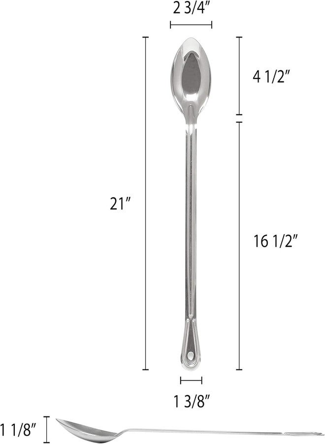 TrueCraftware- 21-inch Extra Long Basting Spoon Stainless Steel 1.5 mm Thickness Heavy-Duty- Basting Spoon Utensil Spoon for Mixing Stirring Cooking & Serving Kitchen Accessories Restaurants Home - Image 4