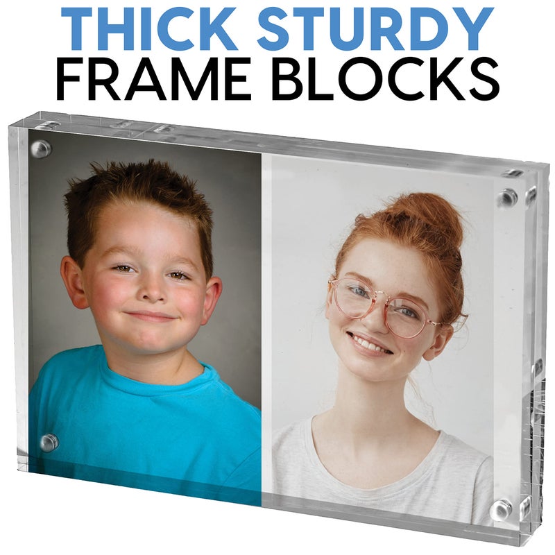 Mammoth DuraClear 4x6 Acrylic Picture Frame - Frameless & Thick Design - Ideal for Photos  Photo Cubes & Glass Picture Displays - Image 2