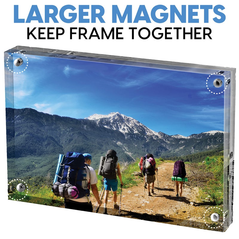 Mammoth DuraClear 4x6 Acrylic Picture Frame - Frameless & Thick Design - Ideal for Photos  Photo Cubes & Glass Picture Displays - Image 3