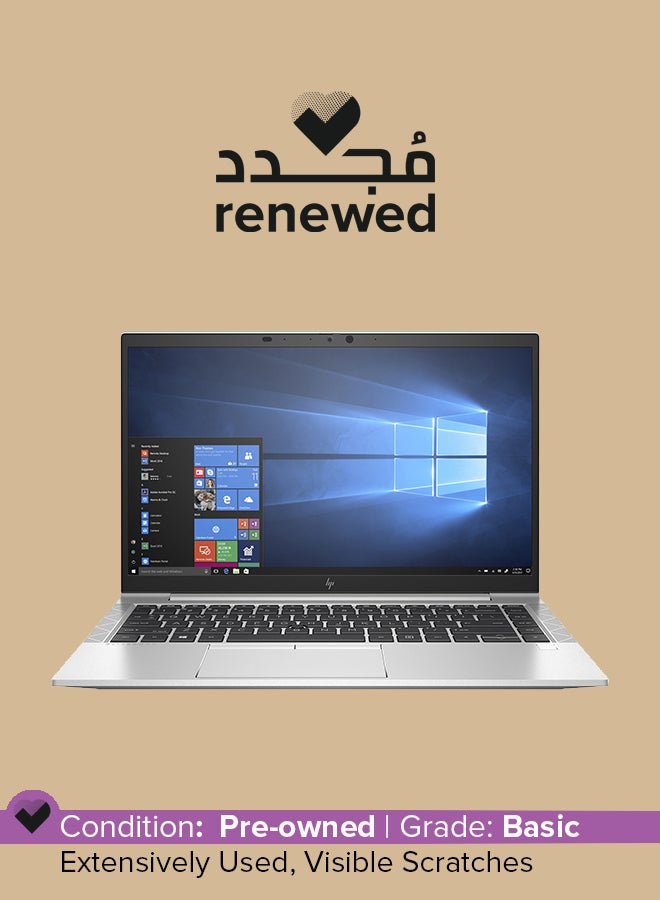 HP مجدد - لابتوب إيليت بوك 845 G7 إصدار 2020 مزود بشاشة مقاس 14 بوصة ومعالج إيه إم دي ريزين 7 برو من الجيل الرابع وذاكرة رام سعة 8 جيجابايت ومحرك أقراص SSD سعة 256 جيجابايت وبطاقة رسومات إيه إم دي وشاشة بتقنية التبديل الداخلي فضي - Image 1