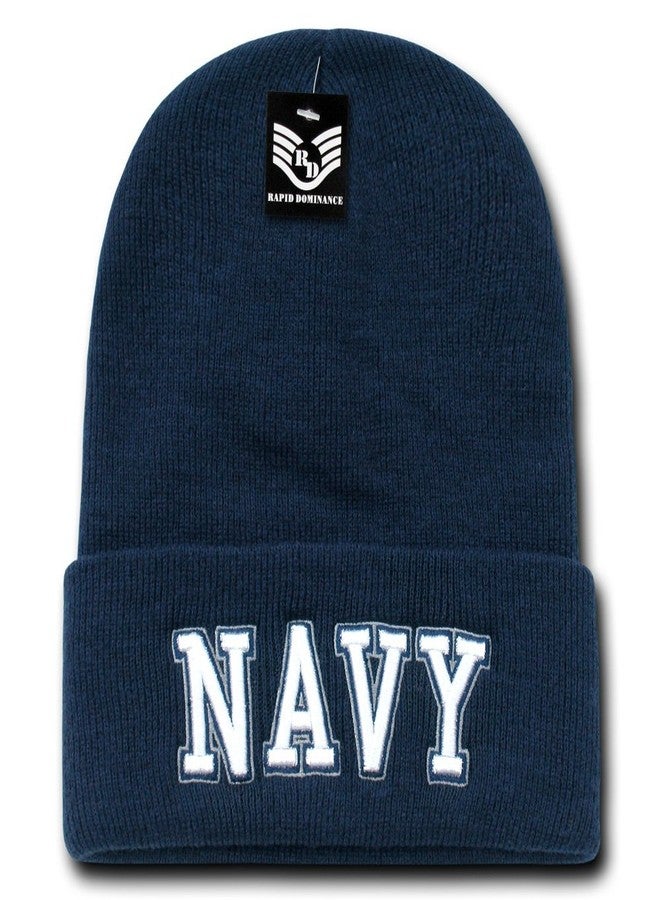 قبعة صوفية طويلة عسكرية من Rapiddominance Navy Text Military