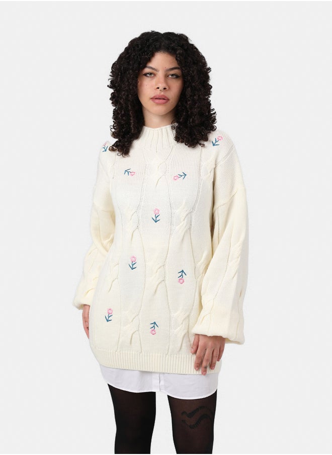 ASTK Chunky Pullover With Multicolor Thread  - Image 1