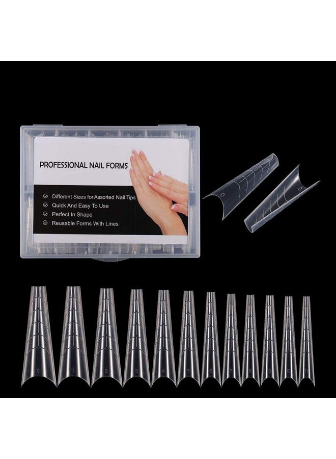 NMKL38 120Pcs Dual Forms Full Cover Nail Tips Upper Arched Extension Mold (Mold D) - Image 1