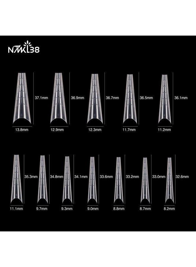 NMKL38 120Pcs Dual Forms Full Cover Nail Tips Upper Arched Extension Mold (Mold D) - Image 2